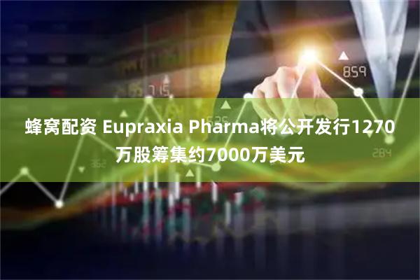 蜂窝配资 Eupraxia Pharma将公开发行1270万股筹集约7000万美元